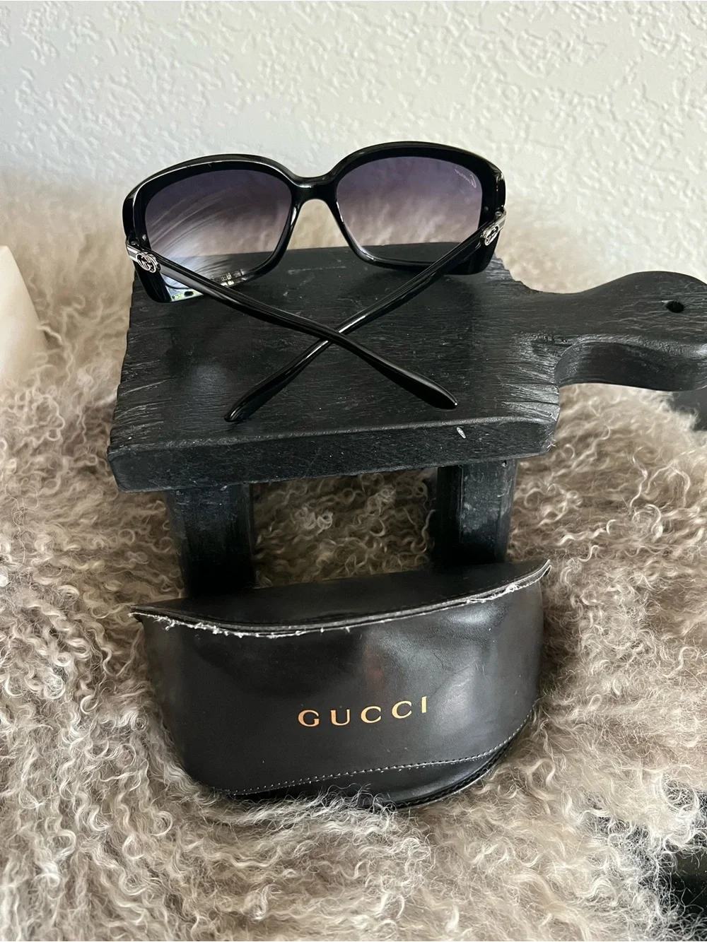 Gucci Women's Black Oversized Sunglasses Style 3188S Authentic